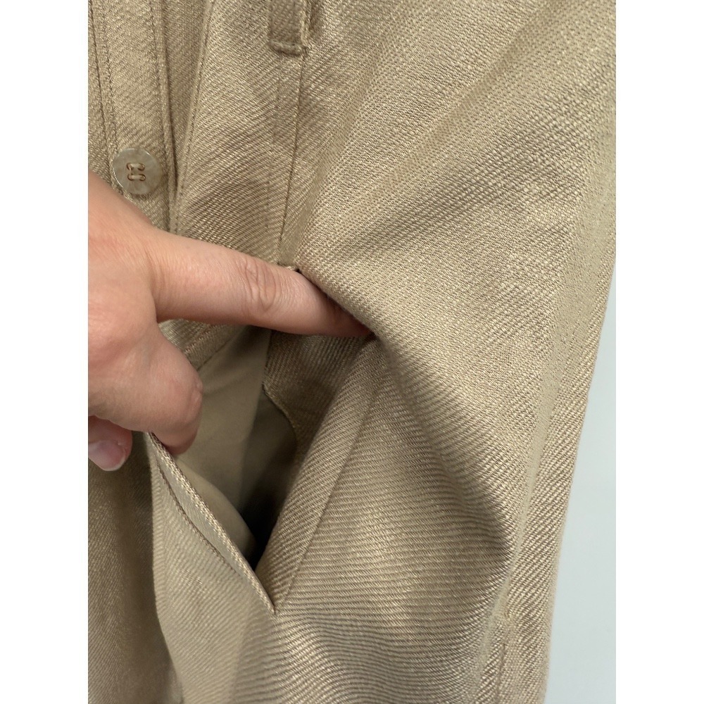 VERONICA BEARD Sadia Button Front Shirt Dress Tan Sz 4 - Picture 5 of 11